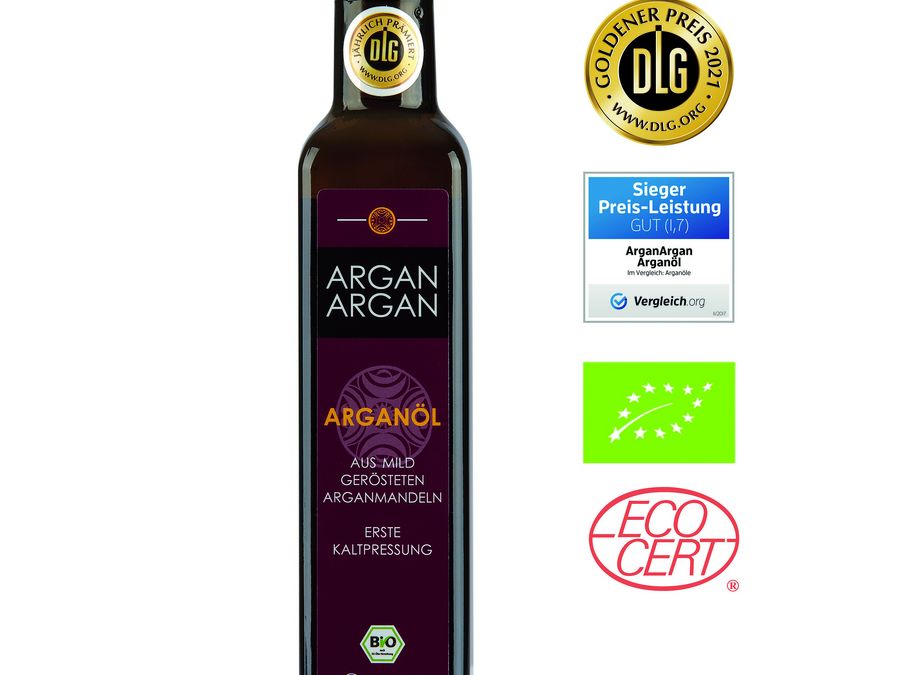 ARGANARGAN Bio-Arganöl aus gerösteten Arganmandeln, kaltgepresst, DLG-GOLD prämiert,  Sieger 2024 Preis-Leistung (vergleich.org)