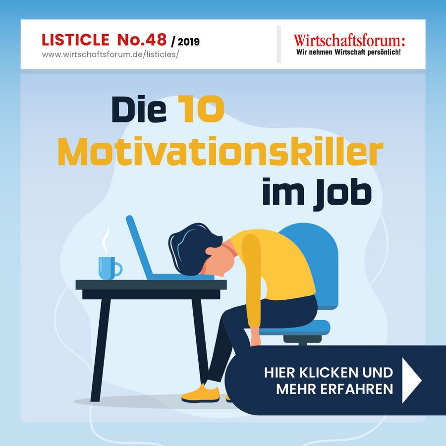 Die 10 Motivationskiller im Job 