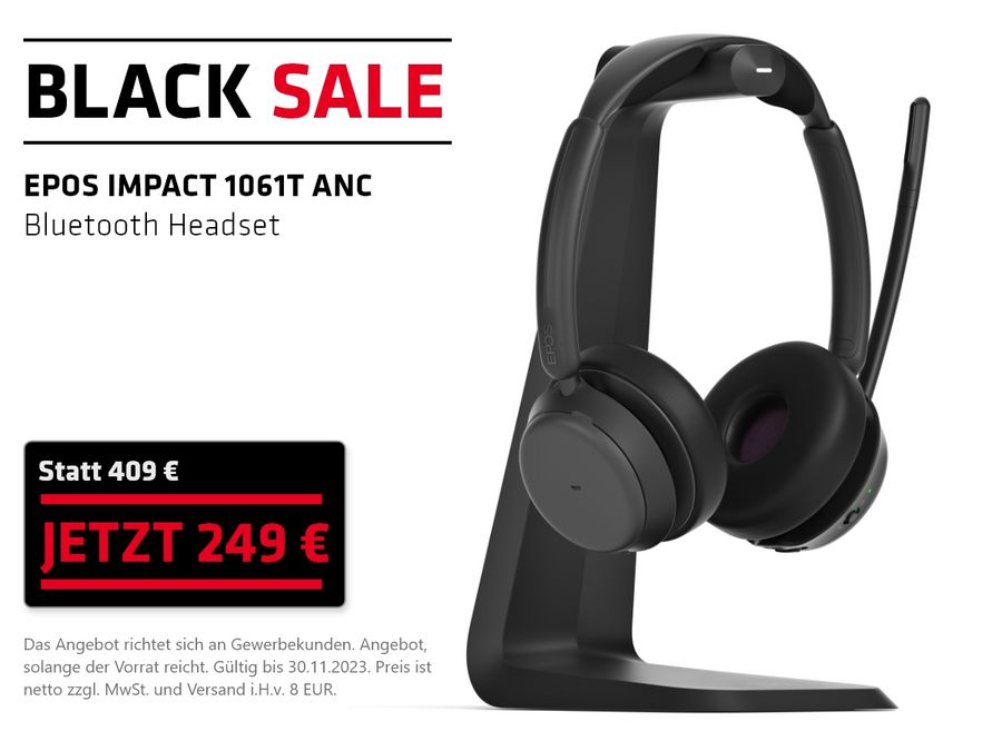 BLACK SALE: EPOS IMPACT 1061T ANC - Bluetooth Headset