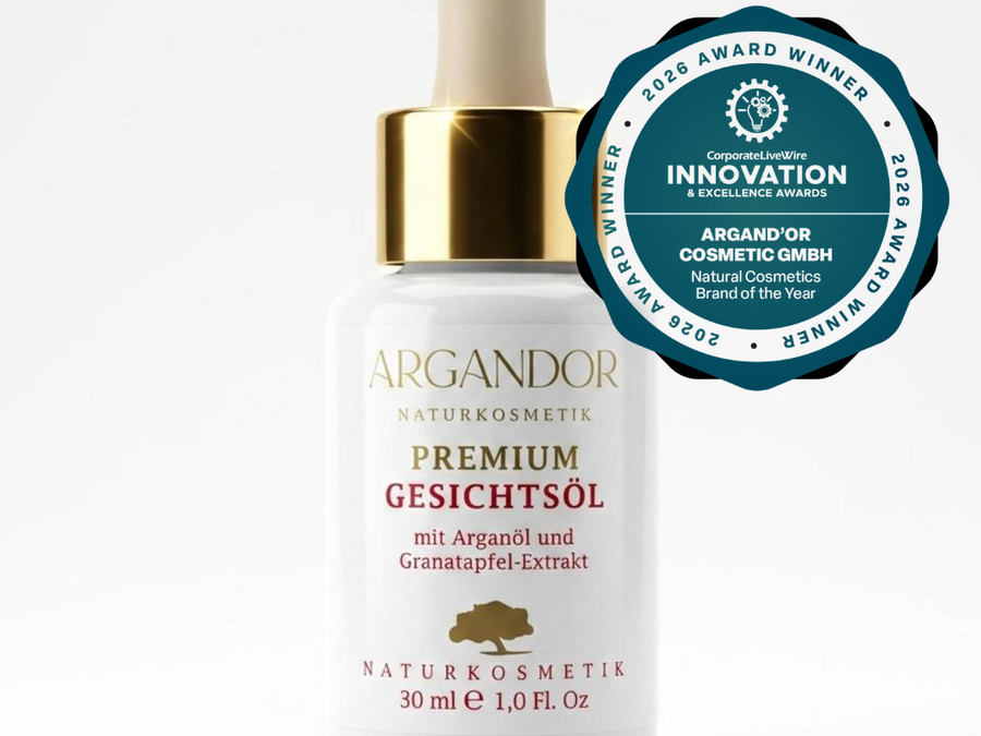 Argandor Cosmetic erneut ausgezeichnet: Natural Cosmetic Brand of the Year 2026 Argandor Cosmetic erneut ausgezeichnet: Natural Cosmetic Brand of the Year 2026