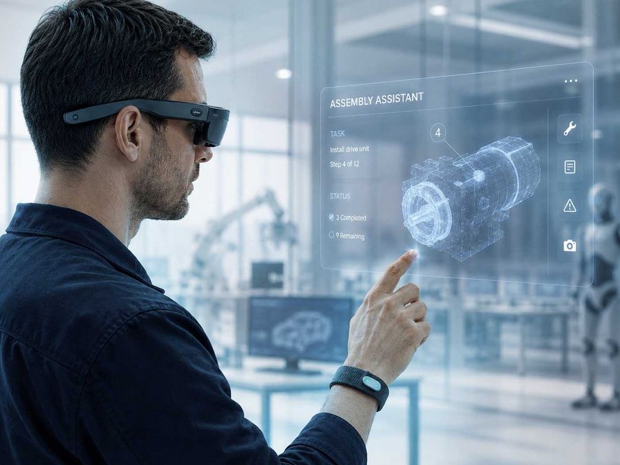 Künstliche Intelligenz im Sichtfeld. Wie intelligente Datenbrillen die Arbeit in der Industrie verändern Künstliche Intelligenz im Sichtfeld. Wie intelligente Datenbrillen die Arbeit in der Industrie verändern